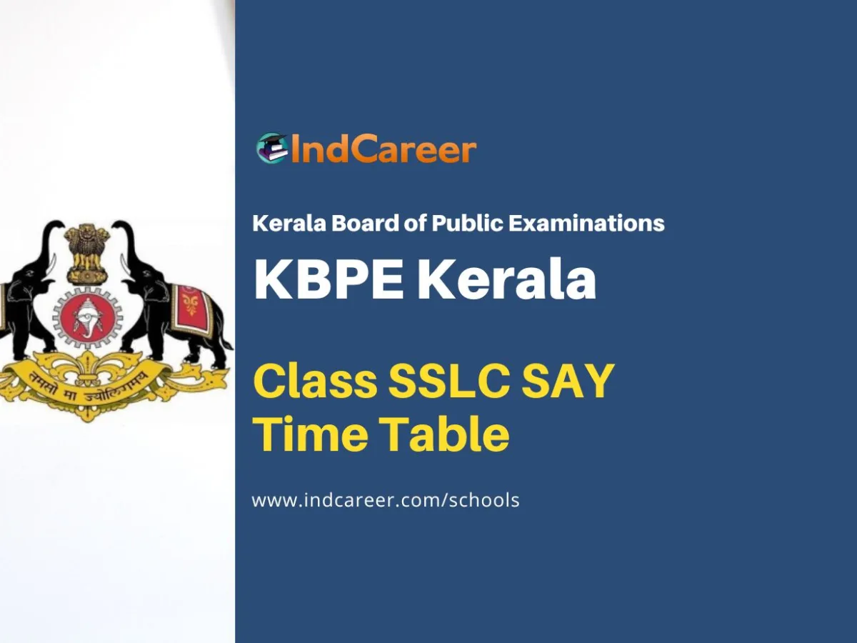 Kerala SSLC SAY Time Table: Download KBPE Class 10th Compartment Exam Date