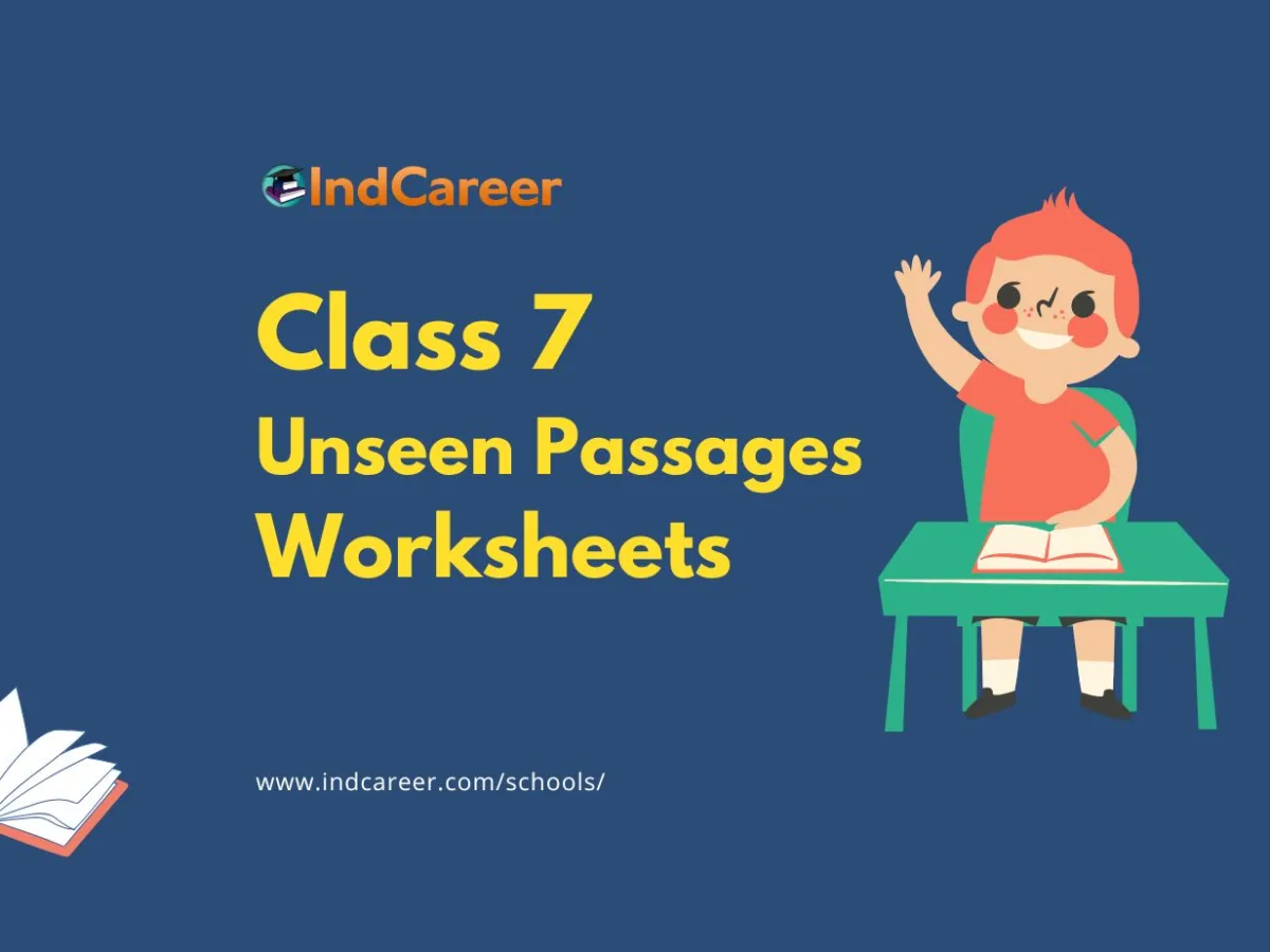 Unseen Passages for Class 7 Worksheets