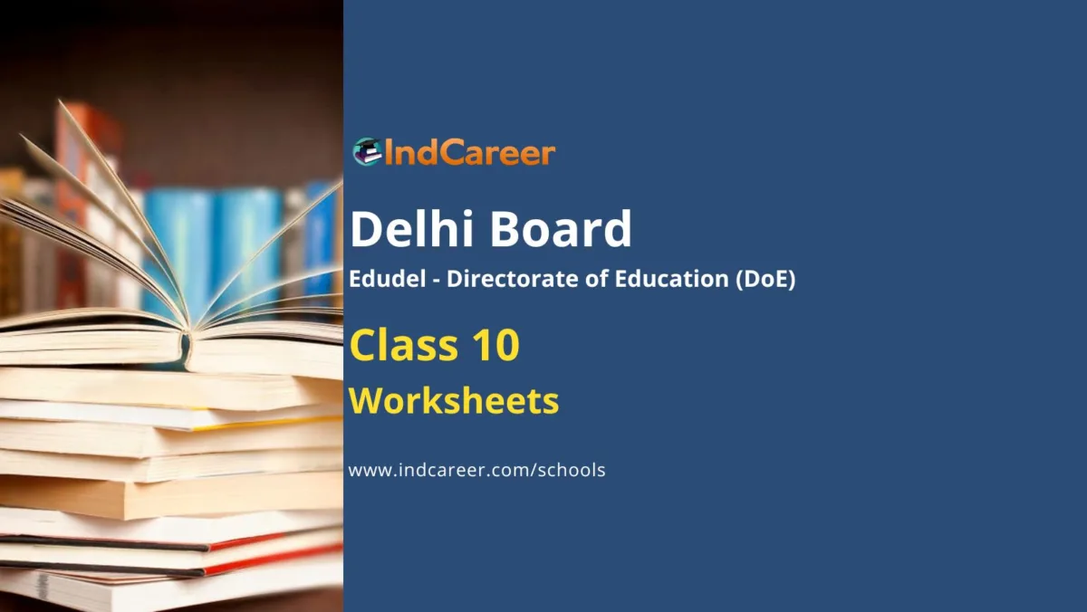 Edu Del Worksheets for Class 10