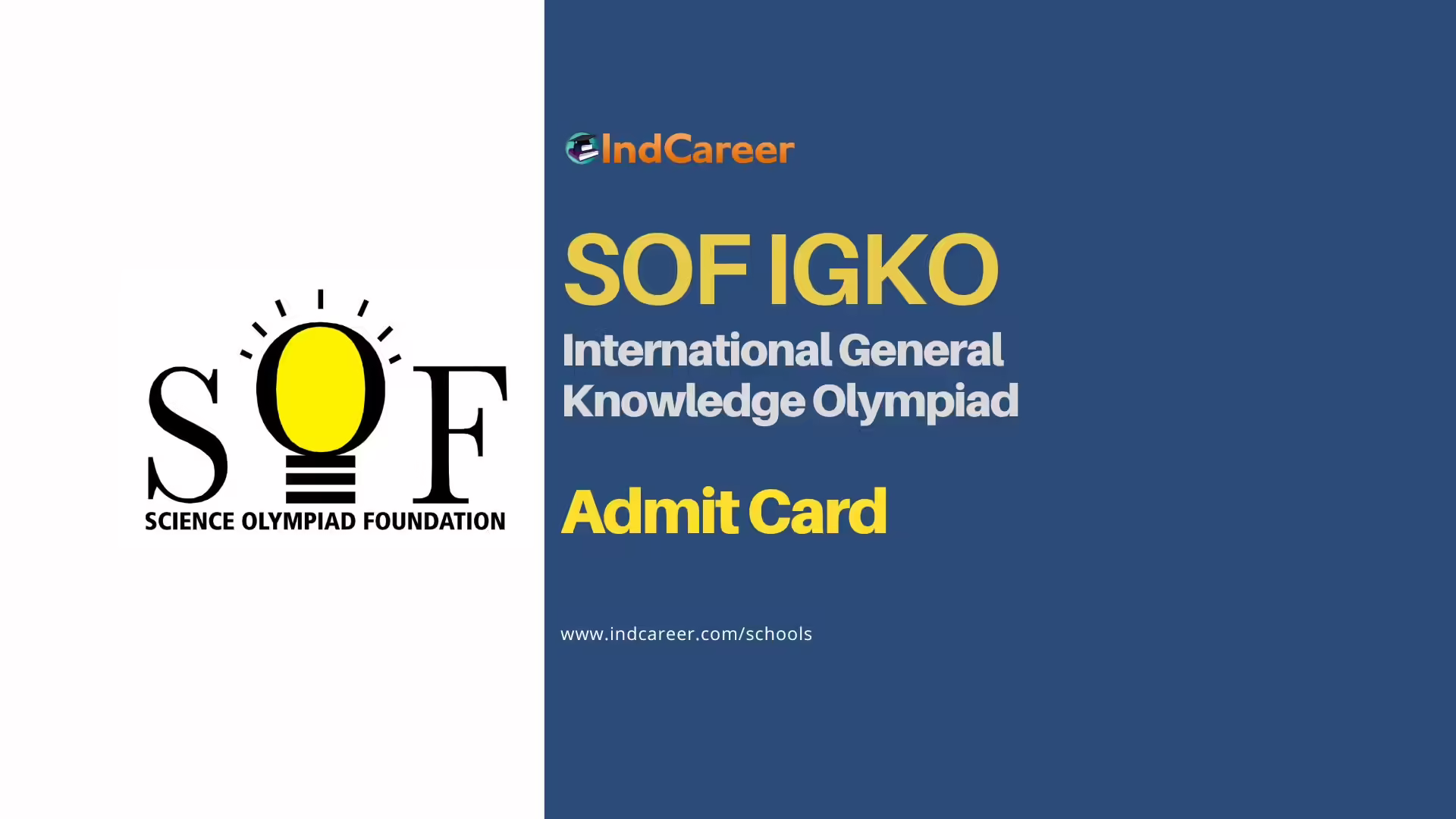 SOF IGKO Admit Card