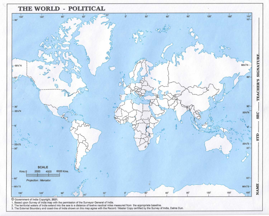 Political Map of the World for Students