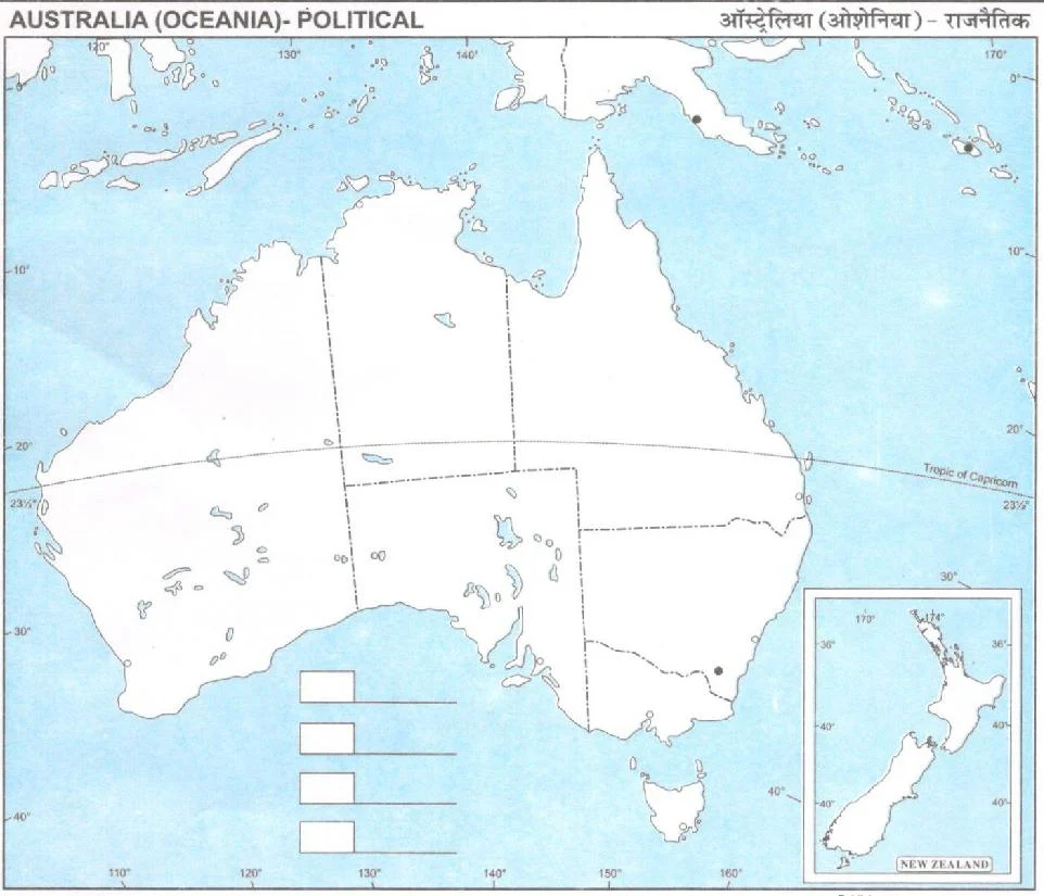 Political Map of Australia for Students