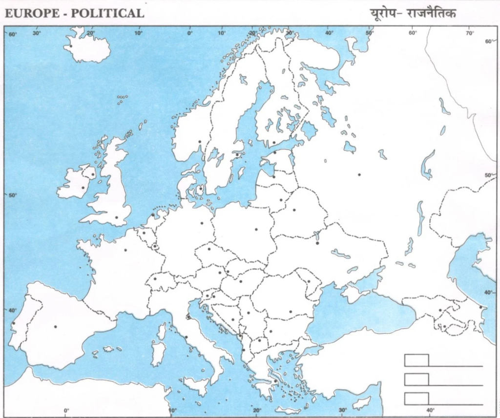 Political Map of Europe for Students