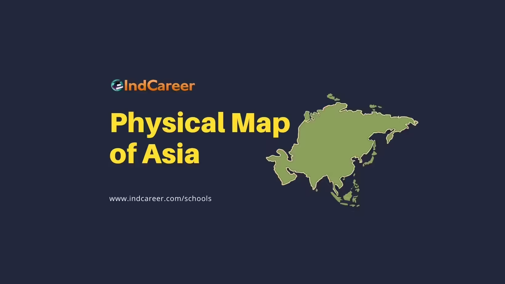 Physical Map of Asia for Students