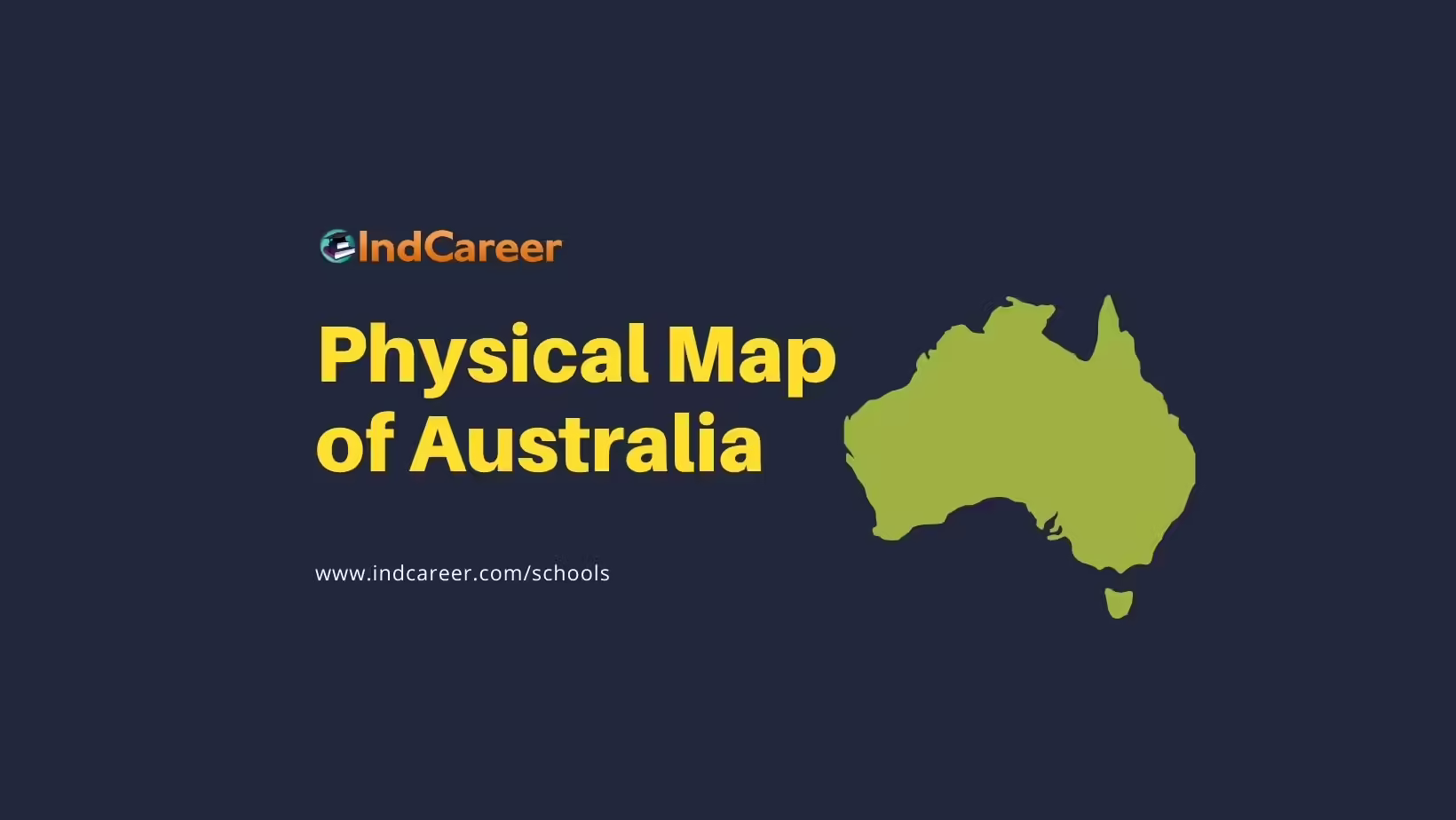 Physical Map of Australia for Students