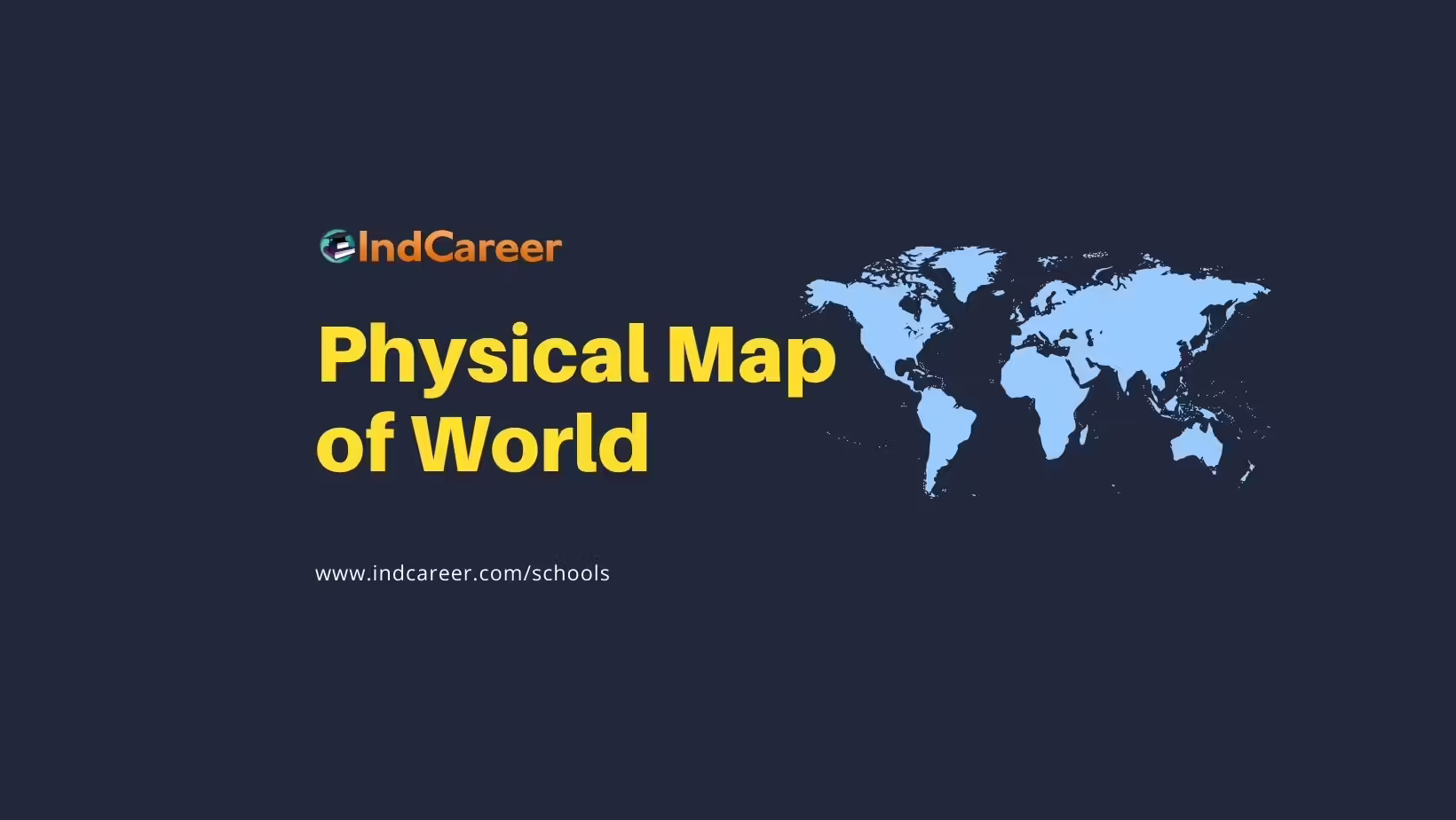 Physical Map of World for Students