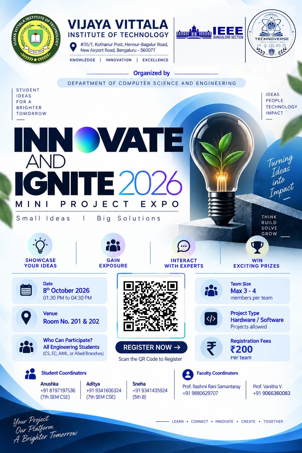 INNOVATE & IGNITE 2026 – Mini Project Expo Poster