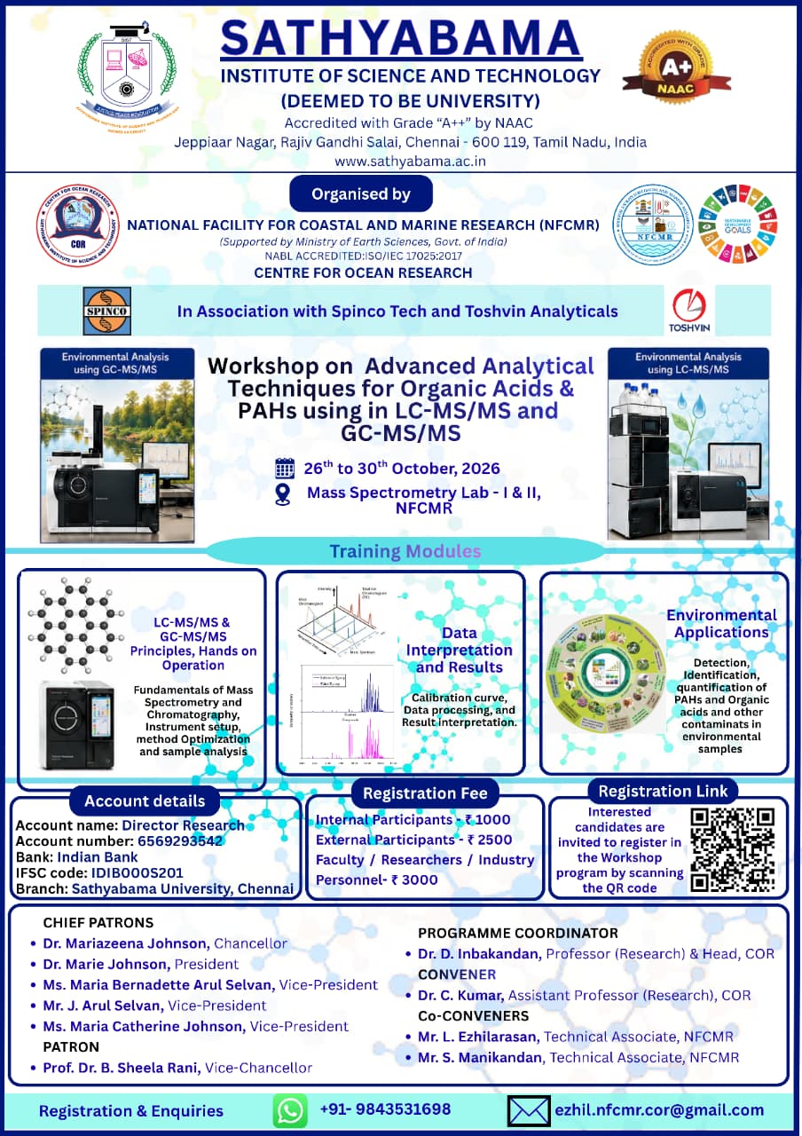 Workshop on Advanced Analytical Techniques for Organic Acids and PAHs using in LC-MS/MS and GC-MS/MS 2026 Poster